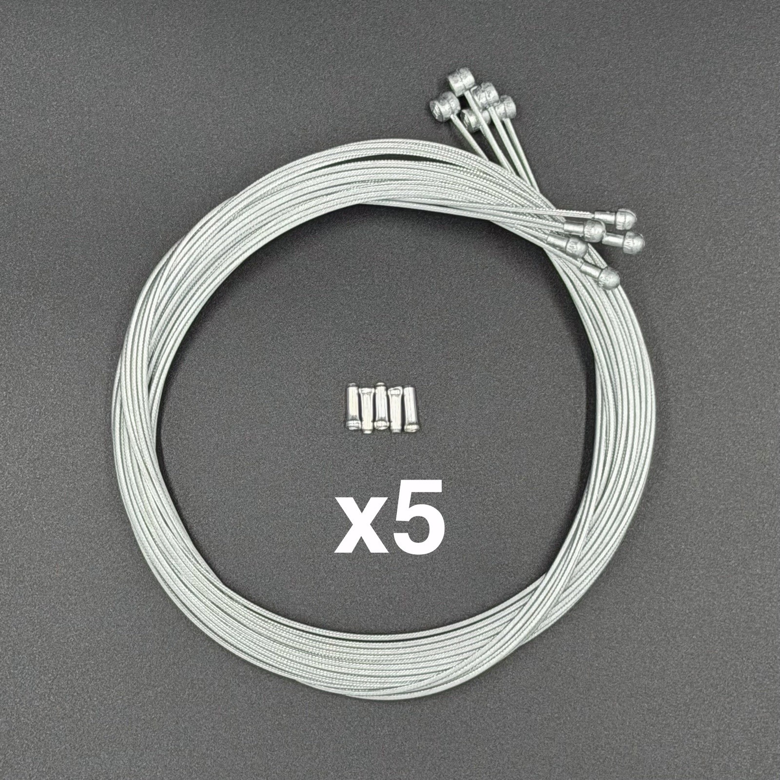 x5 Bike Brake Cable Kit Extra Long MTB Road BMX Universal Replacement Tandem