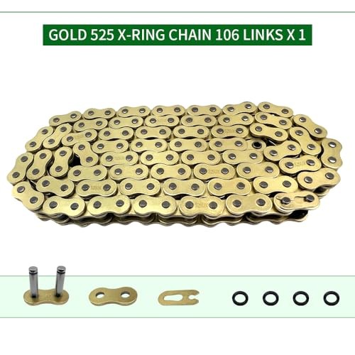 Gold 525 X-Ring Chain06 Links Motorcycle Chain with Connecting 106 links 1