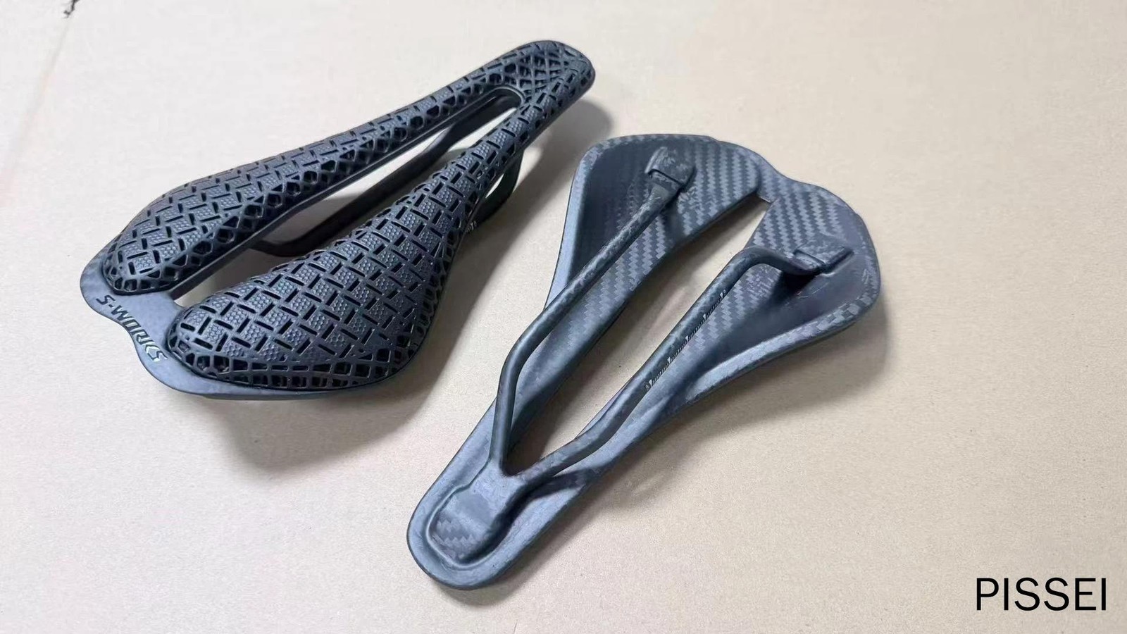 S-WORKS 3D Printed Carbon Fiber Ultra-Light Bike Saddle, Oval Carbon Rails 7*9mm
