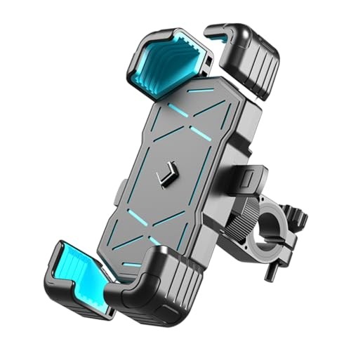 Motorcycle Phone Mount, ABS Quick Release Bike Phone Holder for 4.7» Blue