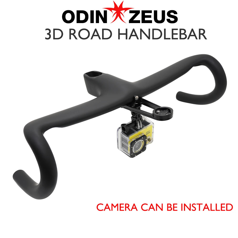 Carbon Road Bike Internal Cable Integrated Bicycle Handlebar 28.6mm with Gasket