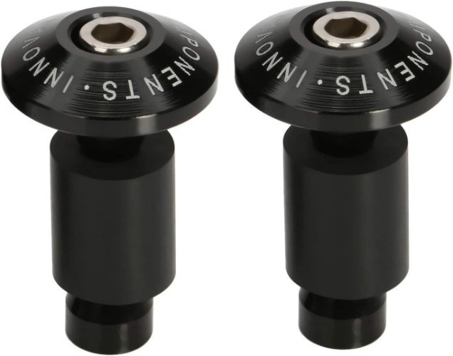Universal Motorcycle Street Bike 7/8″ Handlebar Grips Bar End Plugs (Black)