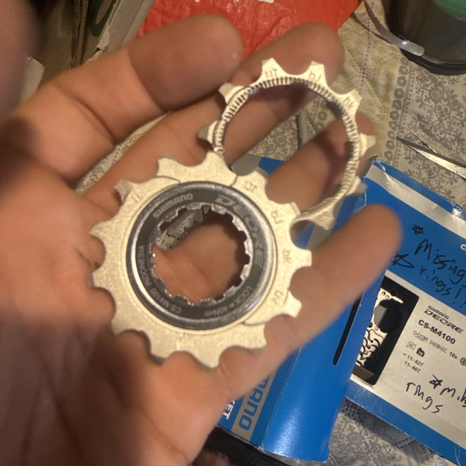 SHIMANO DEORE CS-M4100 CASSETTE, 10 SPEED, 11-42T, SILVER, ECSM410010142