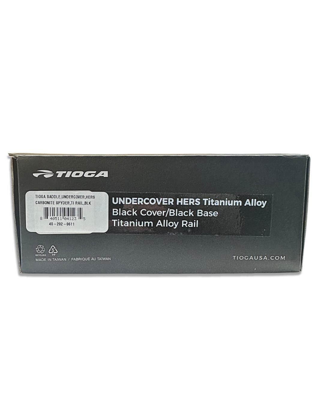 Tioga Undercover HERS Ti Women’s Bike Saddle 280x155mm Black Titanium Rails