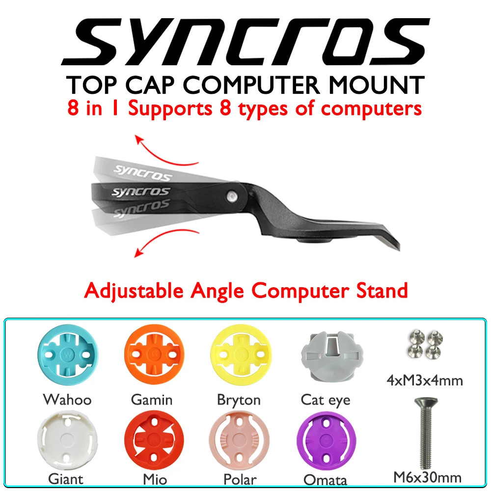 Angle -8/-17/-25 Degrees Syncros Carbon MTB Bicycle Integrated Handlebar