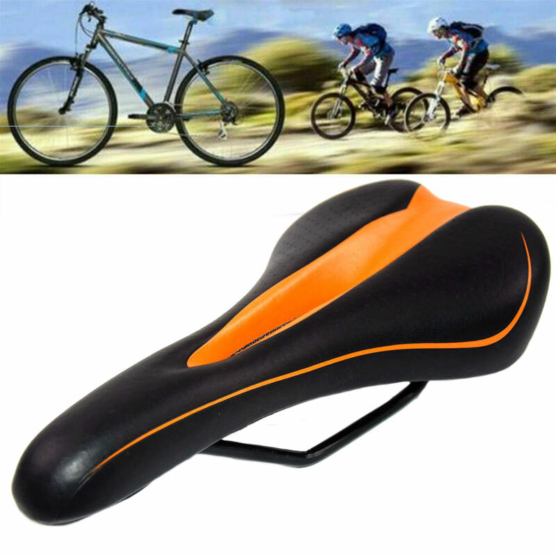 Bicycle Bike Saddle Hollow Soft Comfort MTB Saddle Seat Orange Road Cushion Pad