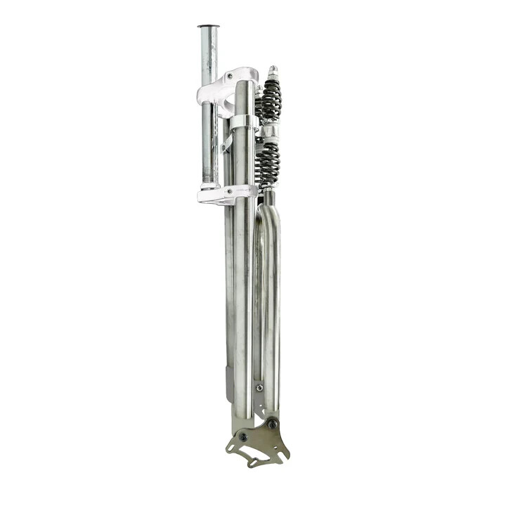 Adjustable 26″- 29″ x 3 – 4.0 Dual Spring 1-1/8″ Polish Fork With Disc Mount