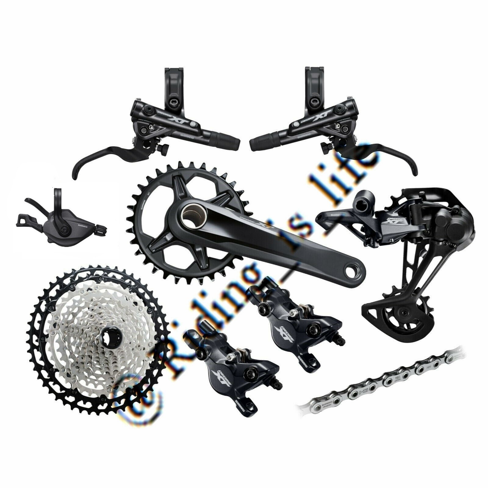 New Shimano Deore XT M8100 1×12 12-Speed MTB Full Groupset 30T-34T, 170MM–175MM