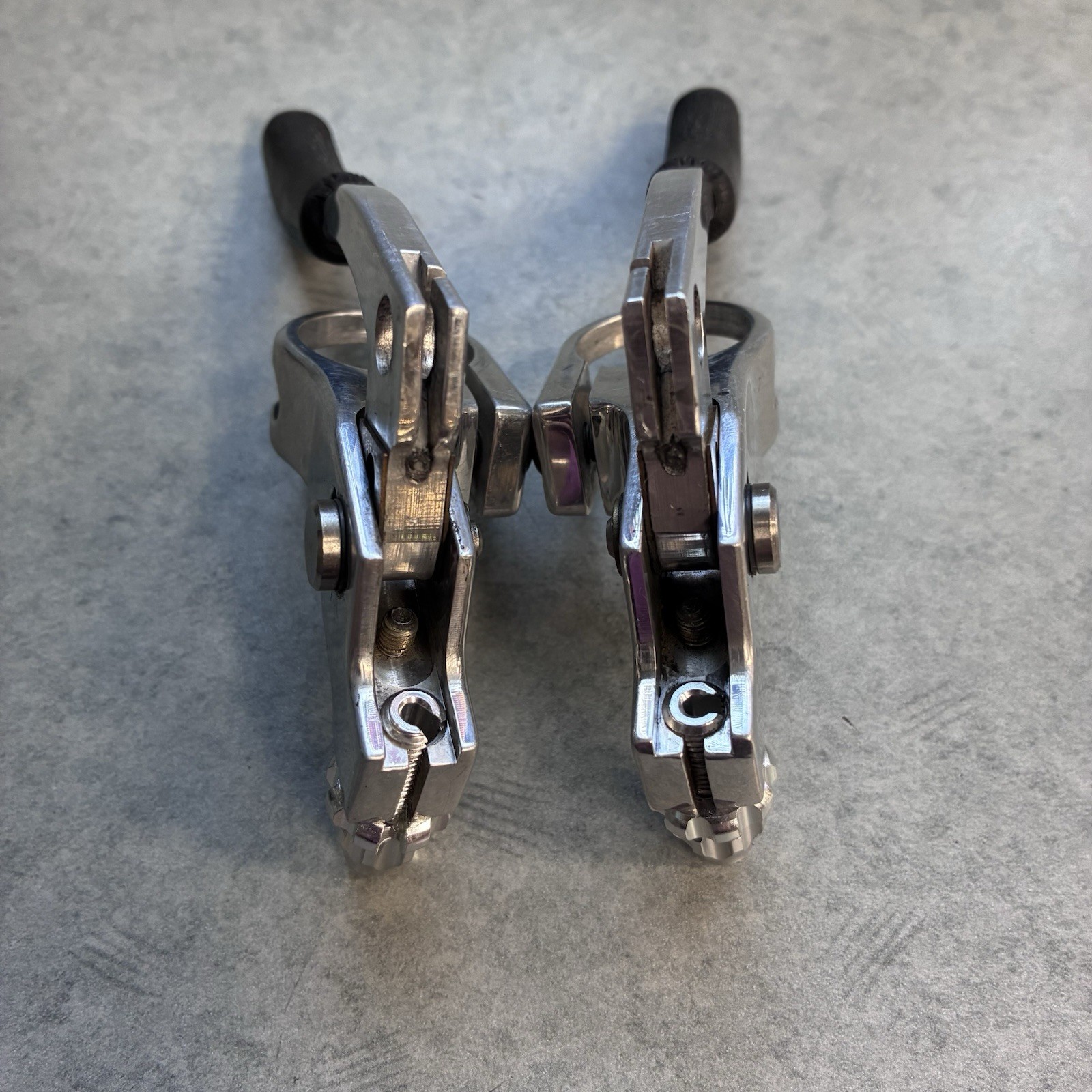 Grafton Re-Entry Brake Levers Polished With NOS Real Adjusters 90’s MTB Canti