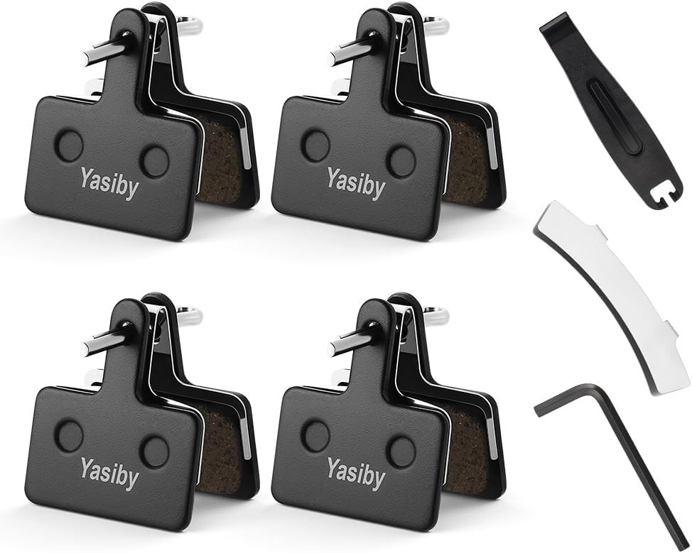 4 Pairs MTB Disc Brake Pads Resin & Semi-Metallic Quiet W/ Install Kit E-Bike US