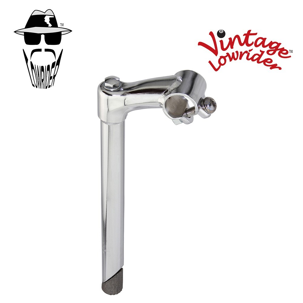 12″ LONG GENUINE VINTAGE LOWRIDER STEEL STEM (SIZE 22.2MM) KP-2 CHROME