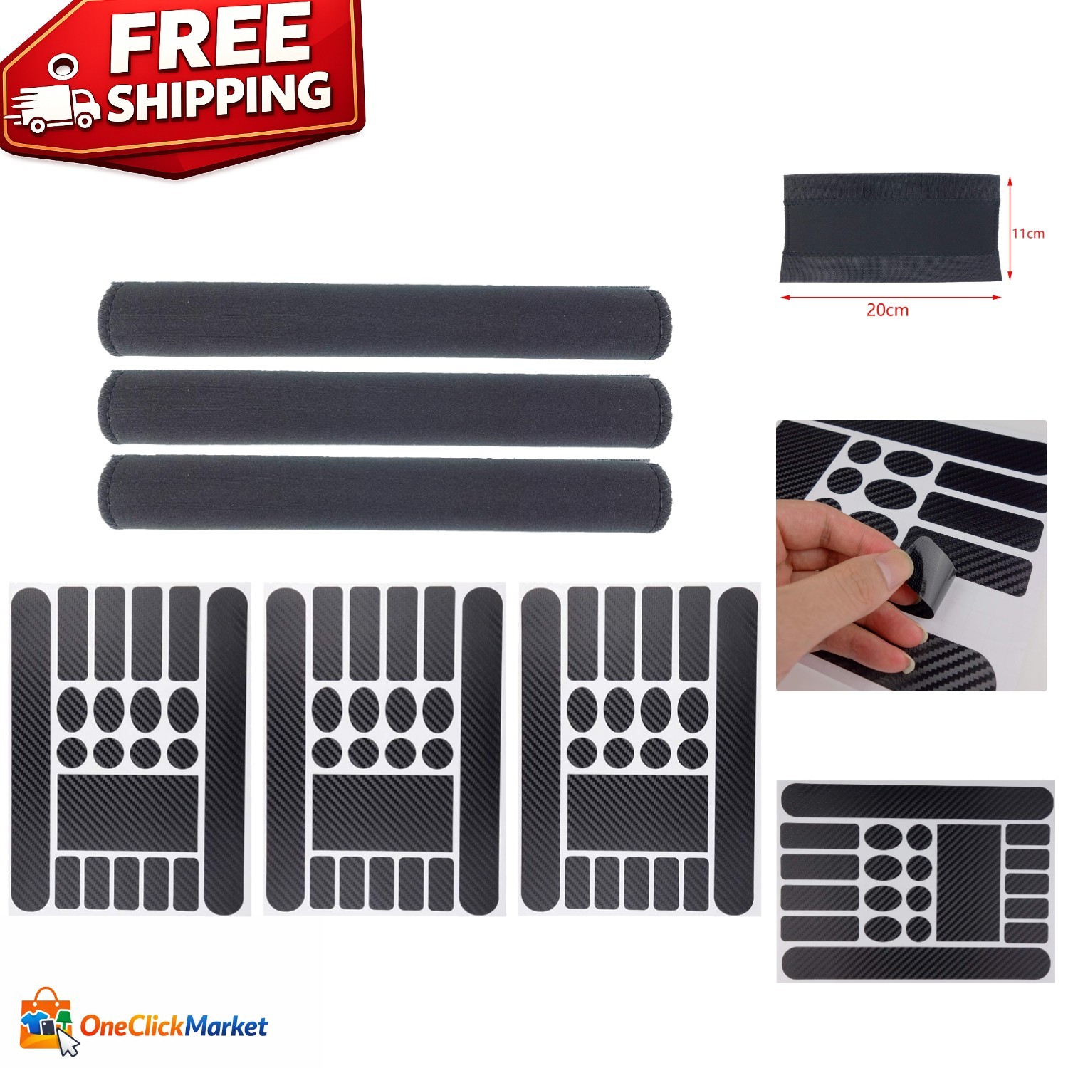 Durable 3 Pack Bike Chain Guard & Customizable Decals – 20 Stickers Included