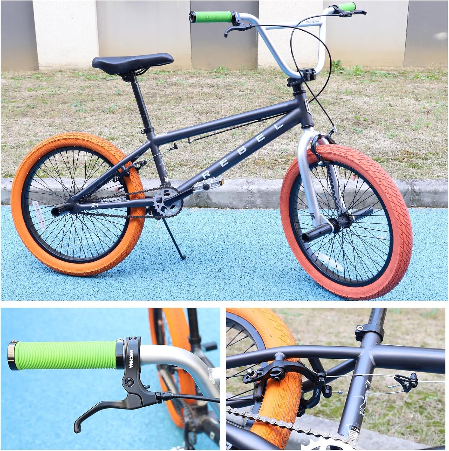BMX Rear Aluminum Alloy Rim Brake Set，Bike U Brakes 900MM/950MM, Black