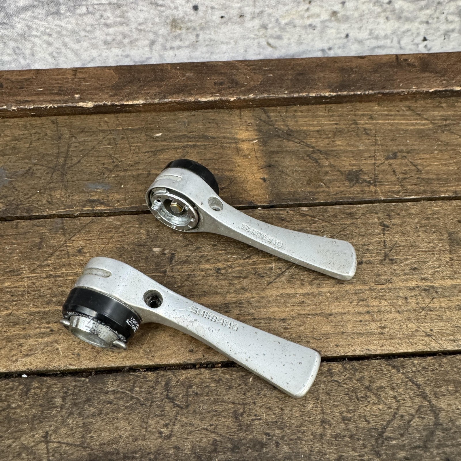 Vintage Shimano SL-S434 6 Speed Downtube Shifter Set Road Bike SIS 6s Silver