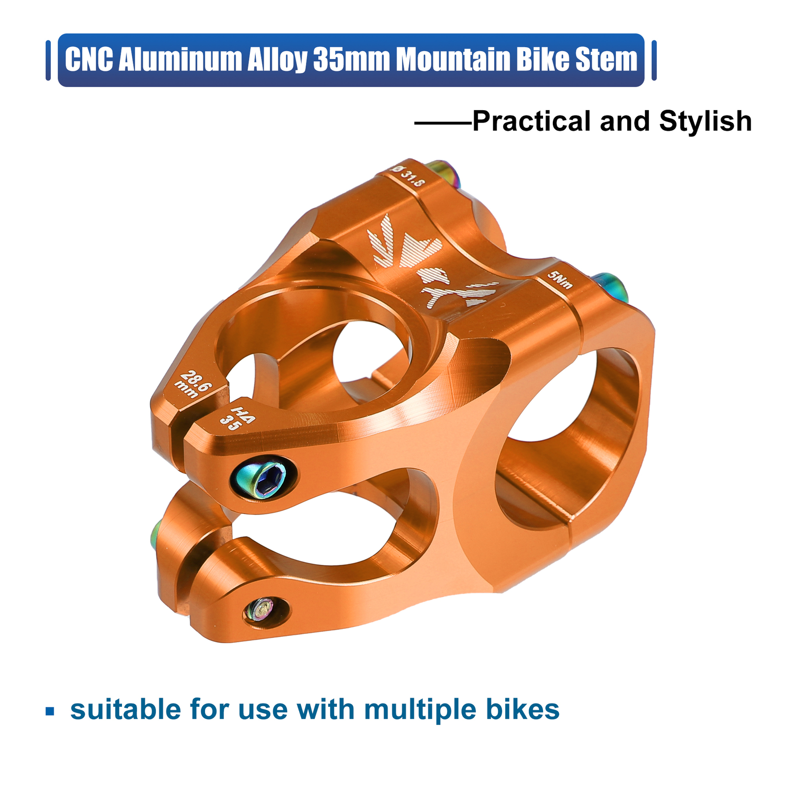 Piece of 1 CNC Aluminum Alloy 35mm Mountain Bike Stem for Most Bicycle Road Bike