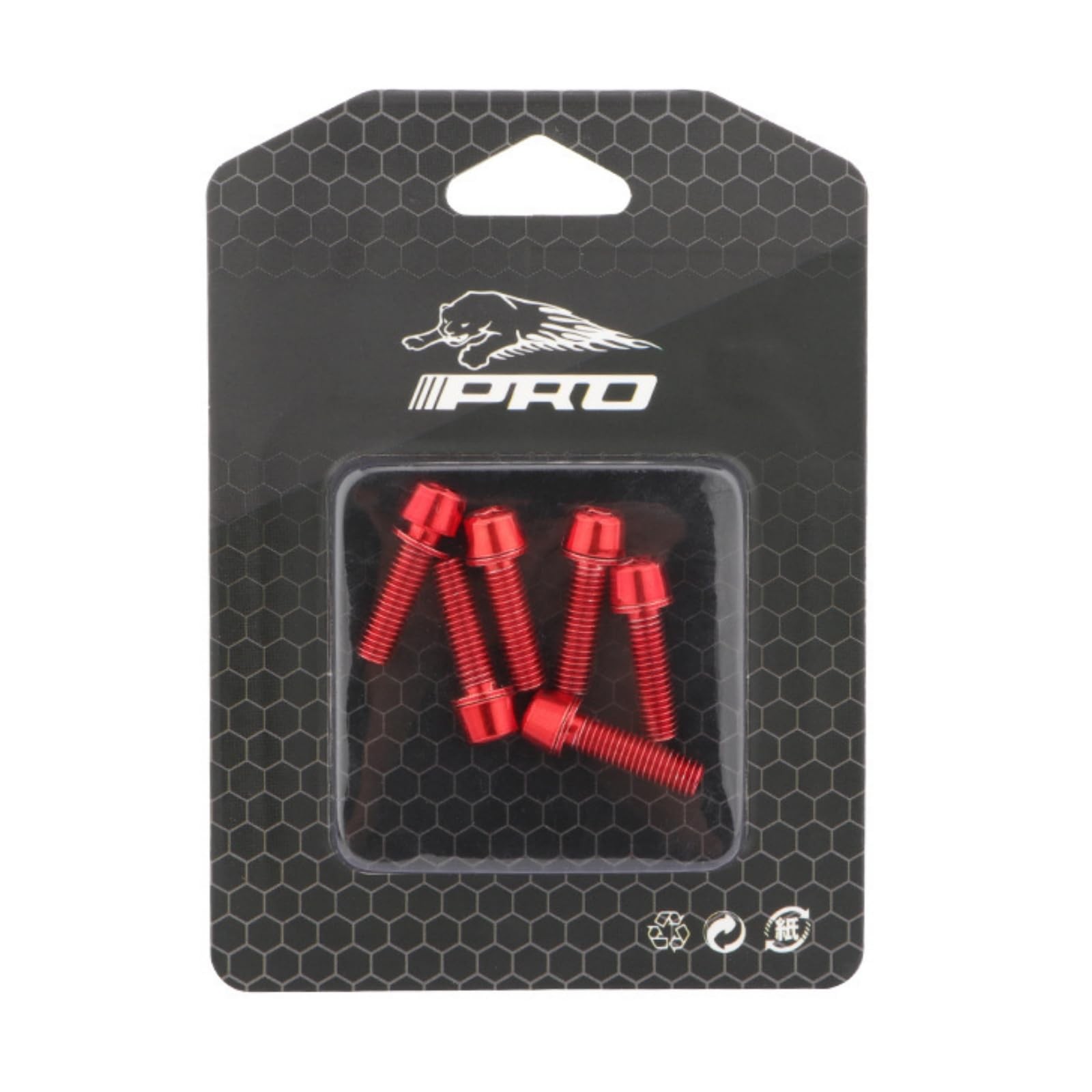 NELboNs Bike Stem Bolts, Red, 6PCS M5x18mm M5*18MM, Red