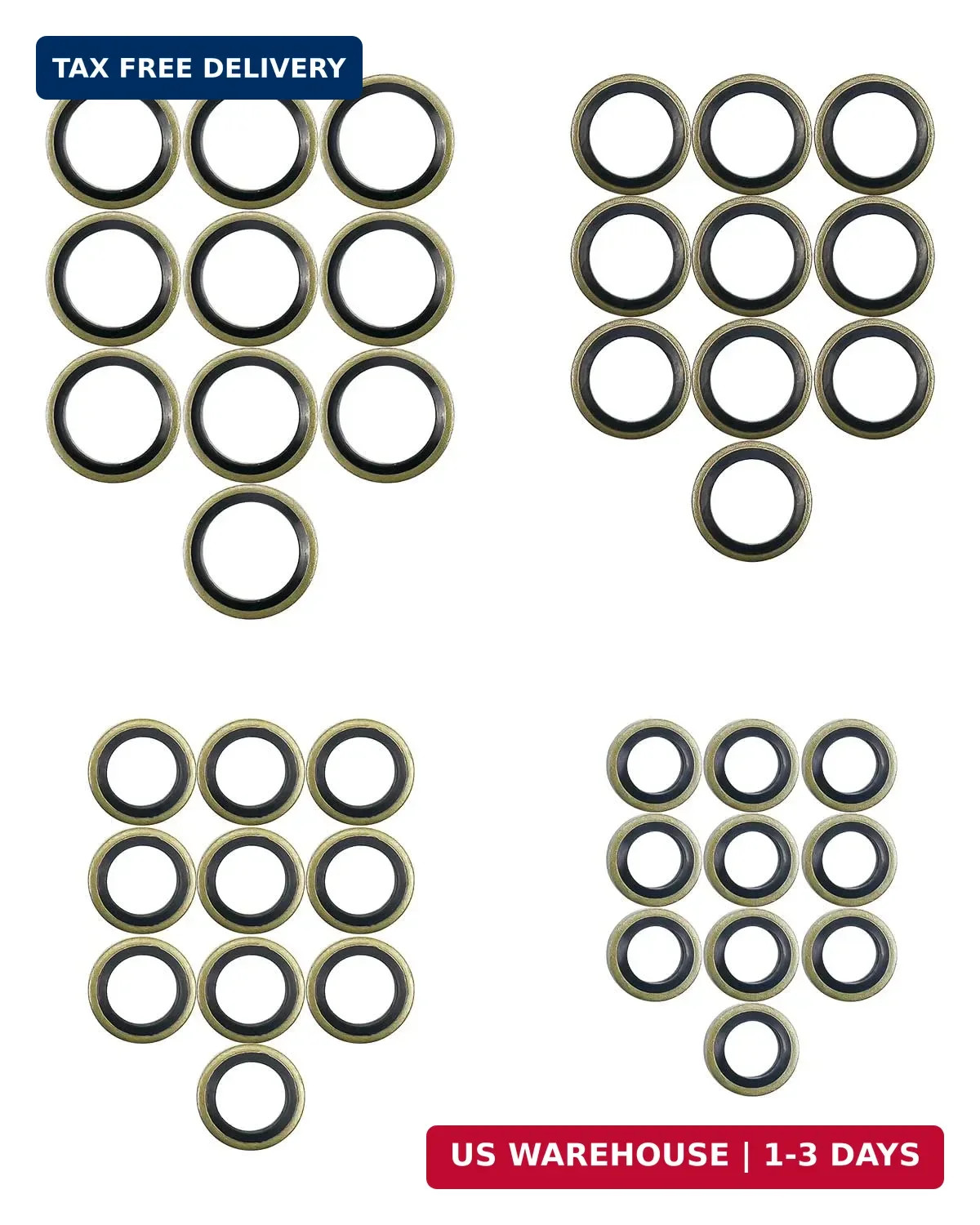 Fuel Sealing Washers Fit for Banjo Bolt 8mm 10mm 12mm 14mm Compatible with Dodge