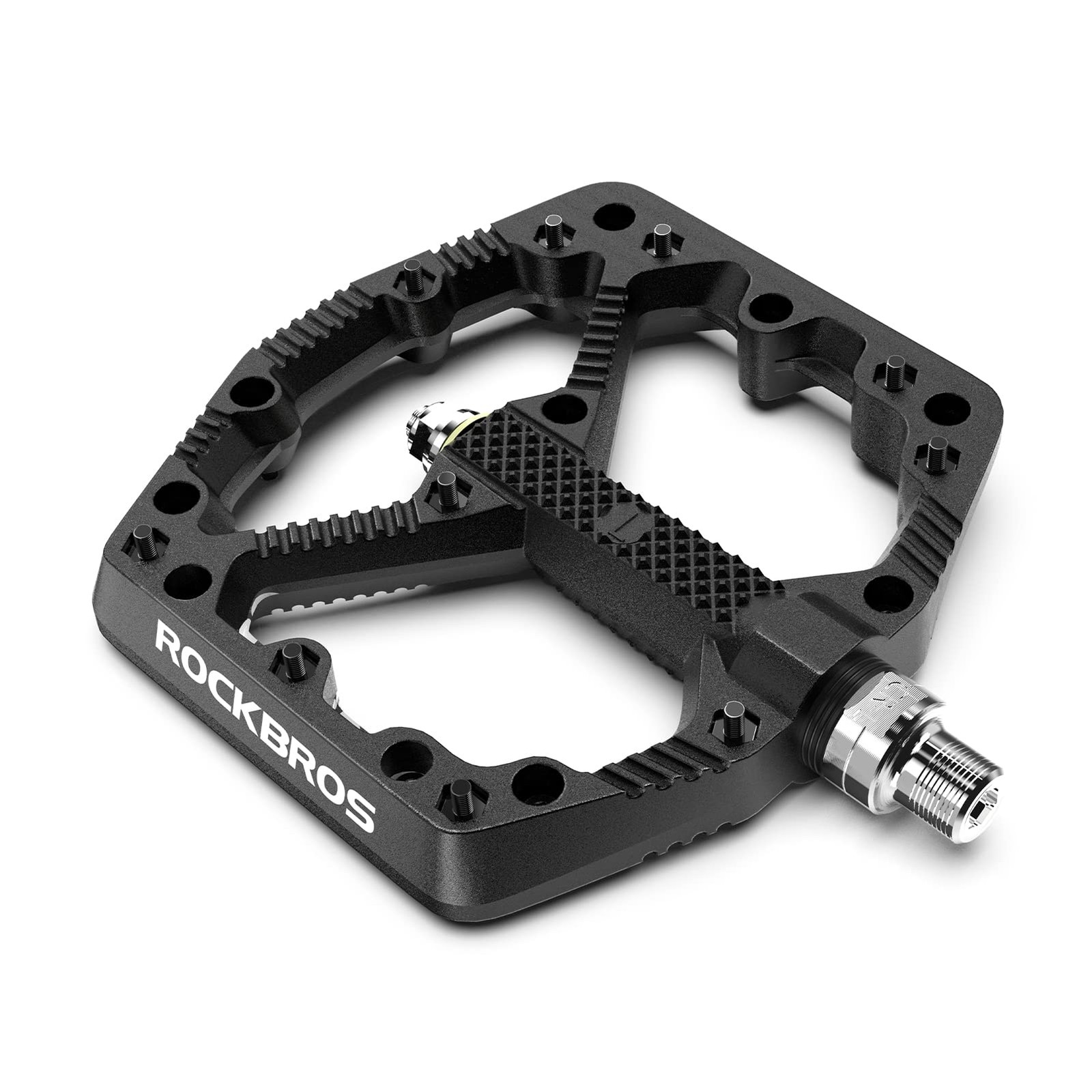 ROCKBROS Mountain Bike Pedals Flat MTB 110mm (4.33 inches), black