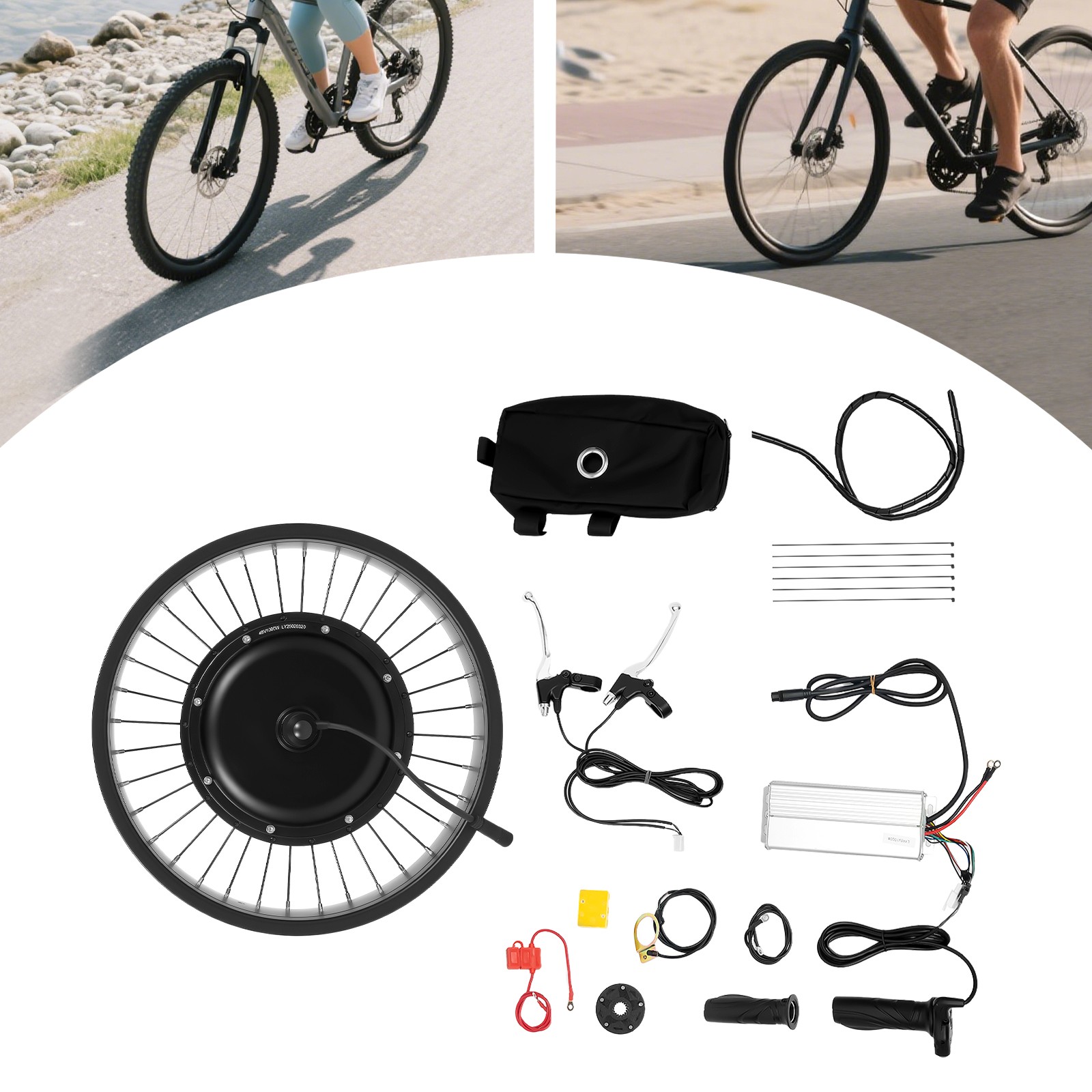 20″ 1000W 48V eBike Conversion Kit Front Wheel Hub Motor Electric Bike ﻿