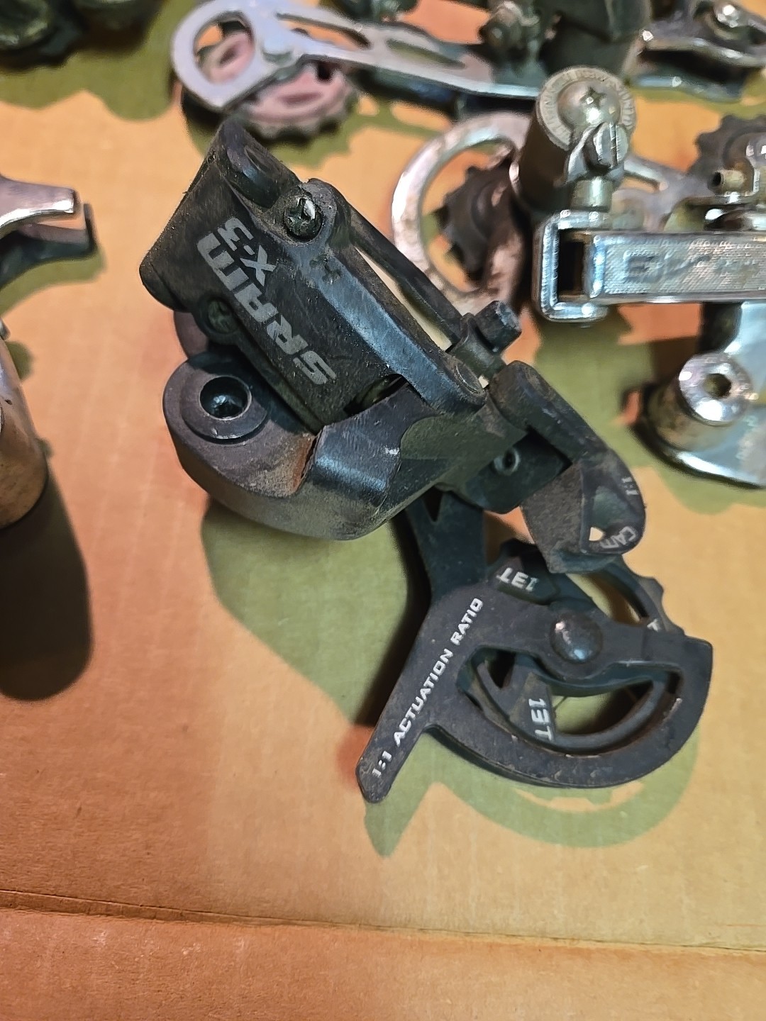 Lot Of 7 Various Rear Derailleurs For Parts Bike Bicycle