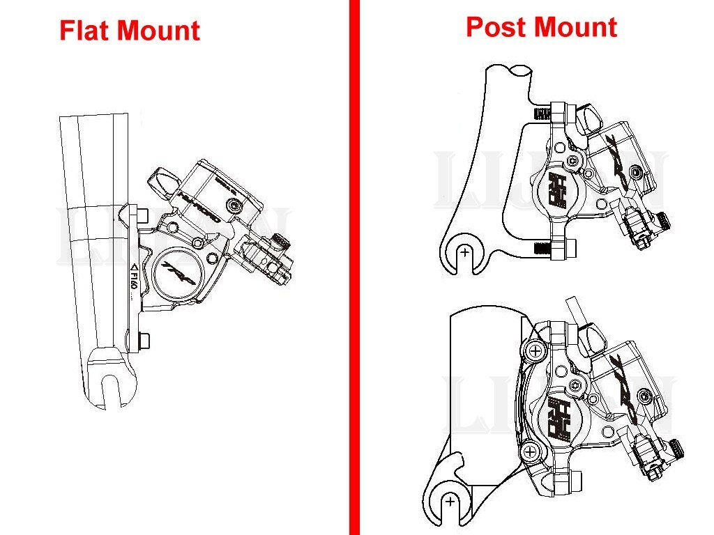 TRP Spyre C Post Mount MTB Bike Mechanical Disc Brake Set Front + Rear w/ Rotor