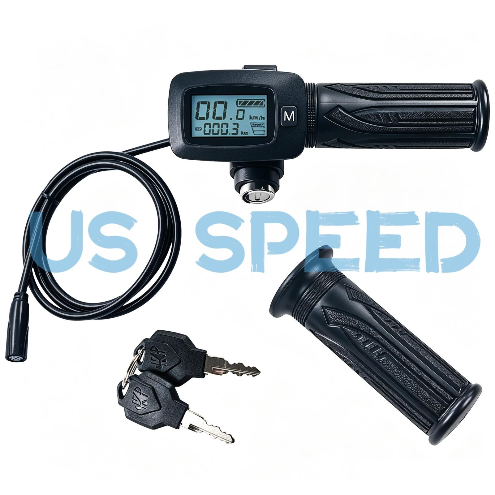 48V LCD Quick Twist Throttle Handle Grips Replacement for Tuttio Soleil 01