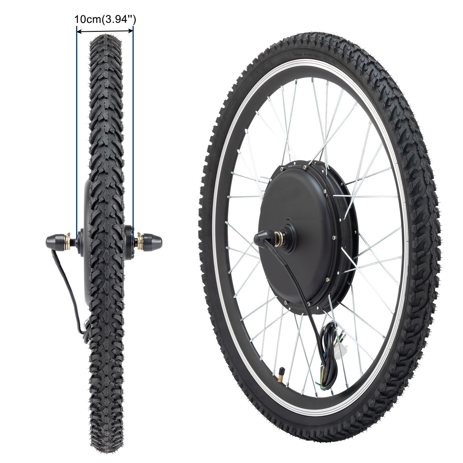 24 Inch 48V 1000W Electric Bicycle Front Wheel E Bike Motor Conversion Kit