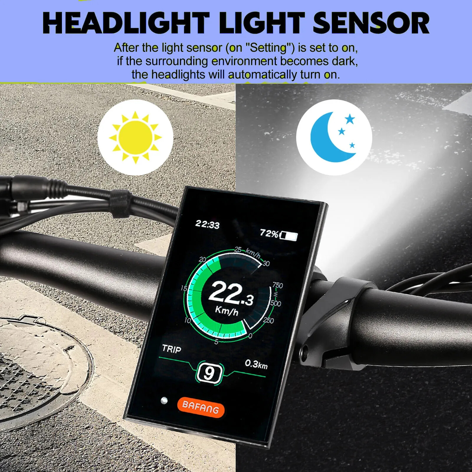 BAFANG DPC18 LCD Display Electric Bike Kit BBS BBSHD Mid Drive Motor Speedmeter