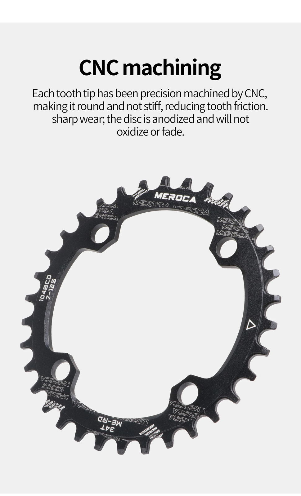 104BCD Mountain Bike Chainring 32T 34T 36T 38T Bicycle Crankset Tooth Chainwheel