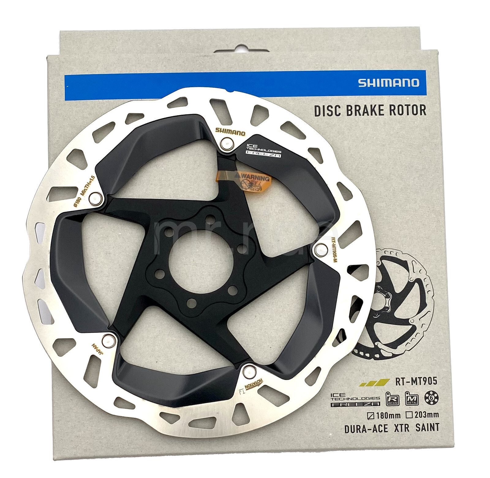 NEW Shimano RT-MT905 6-Bolt Bike Disc Brake Rotor 180mm, ICE TECH FREEZA