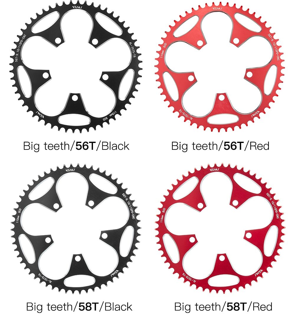 Road Bike Narrow Wide Teeth Chainring 36T 38T 40T 50T58T Bike 110BCD Chainwheel
