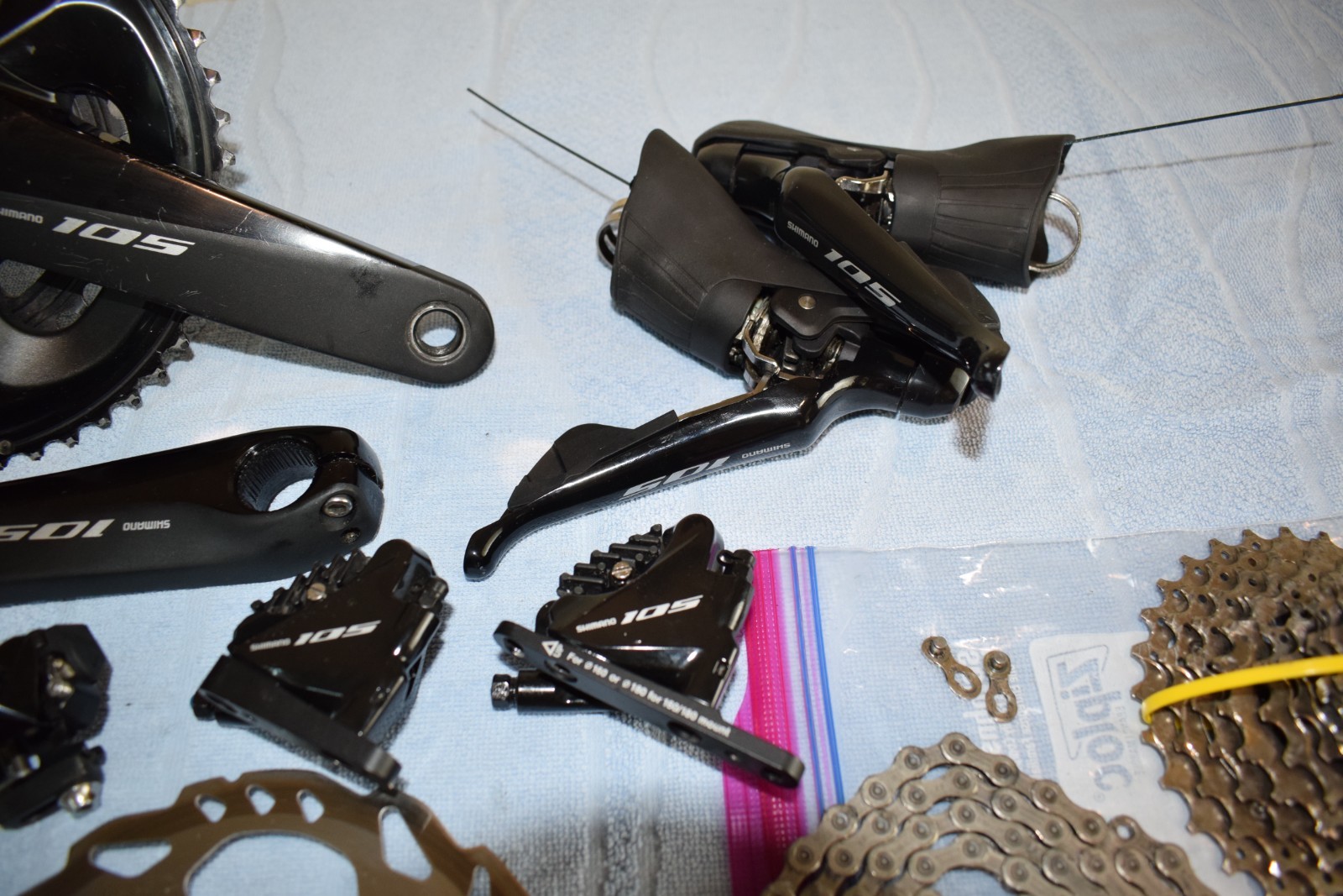 NICE! Shimano 105 R7100 11-Speed Mechanical Disc Brake Groupset (72.5 Cranks)
