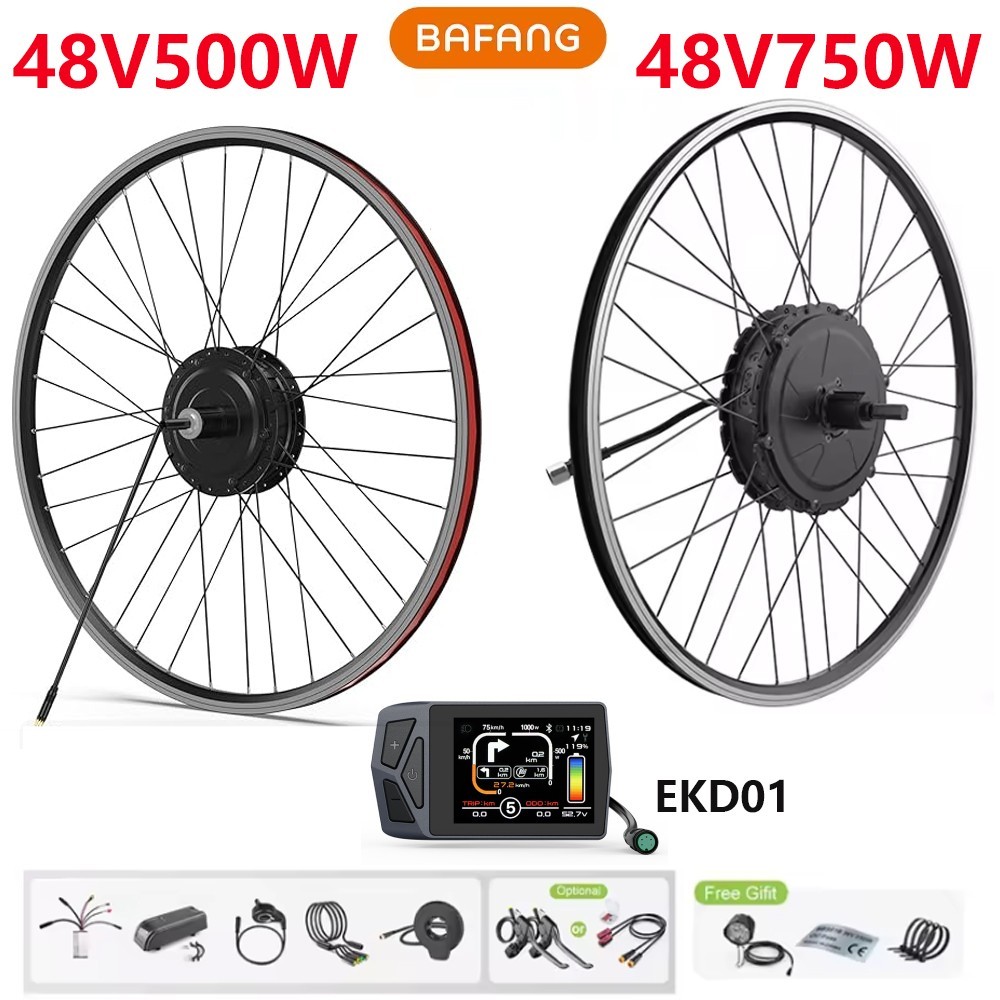 BAFANG 48V 500W/750W Rear Hub Motor Kit 26″27.5″700C Wheel EBike Conversion kits