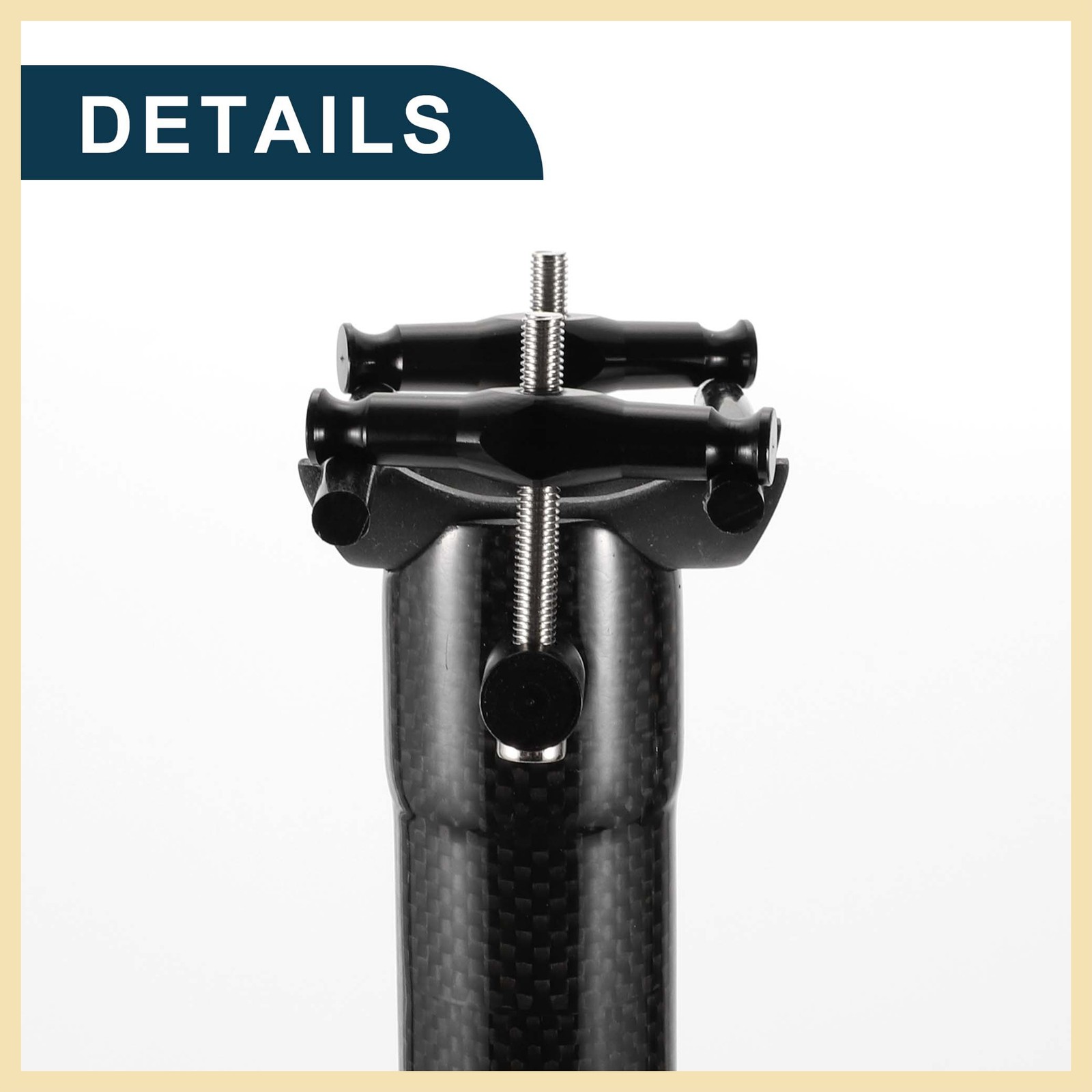 Bike Suspension Seatpost 33.9x500mm Saddle Post Seat Gloss Black