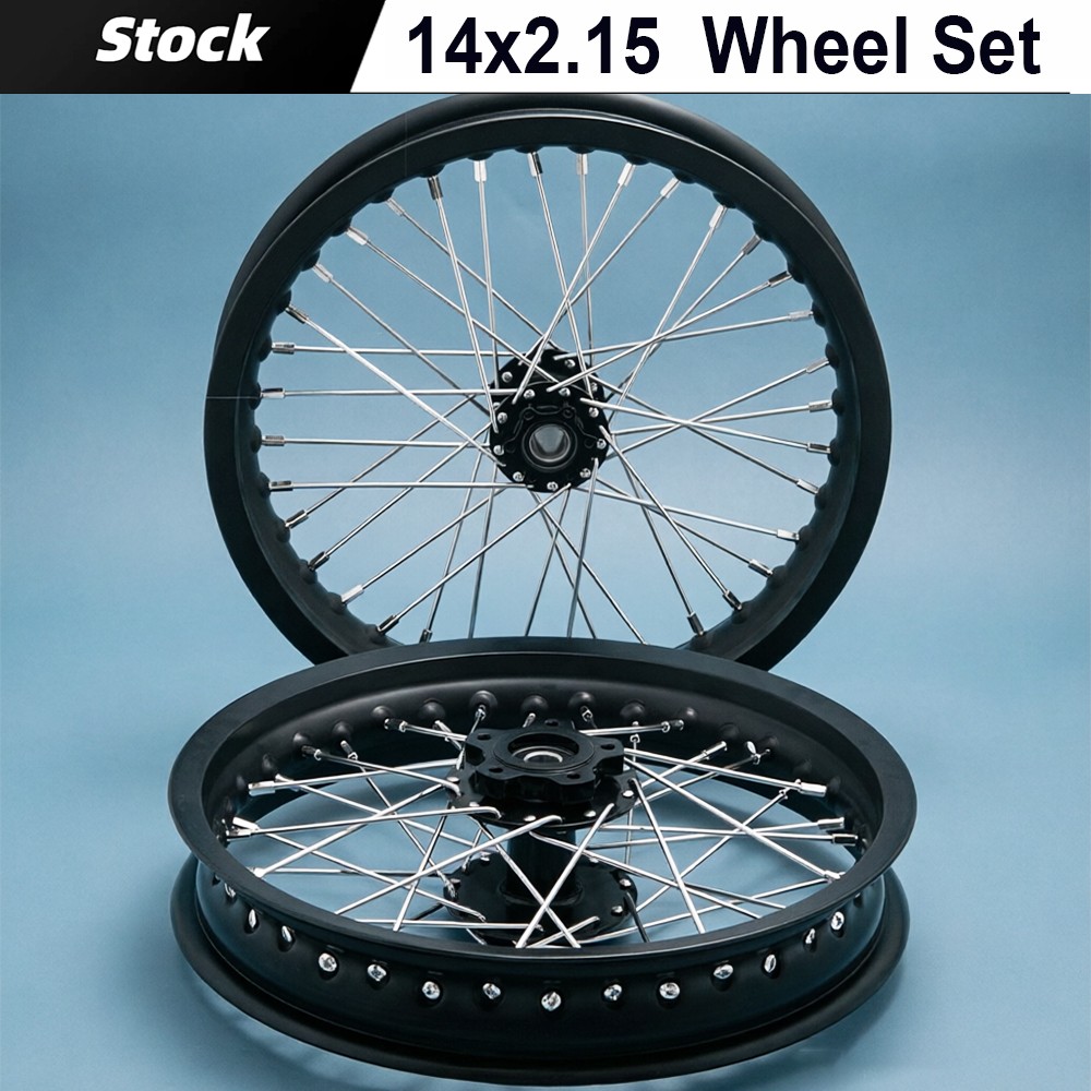 14″x2.15″ Spoked Front Rear Wheels Hubs Rims For SUR-RON Light Bee X For Segway