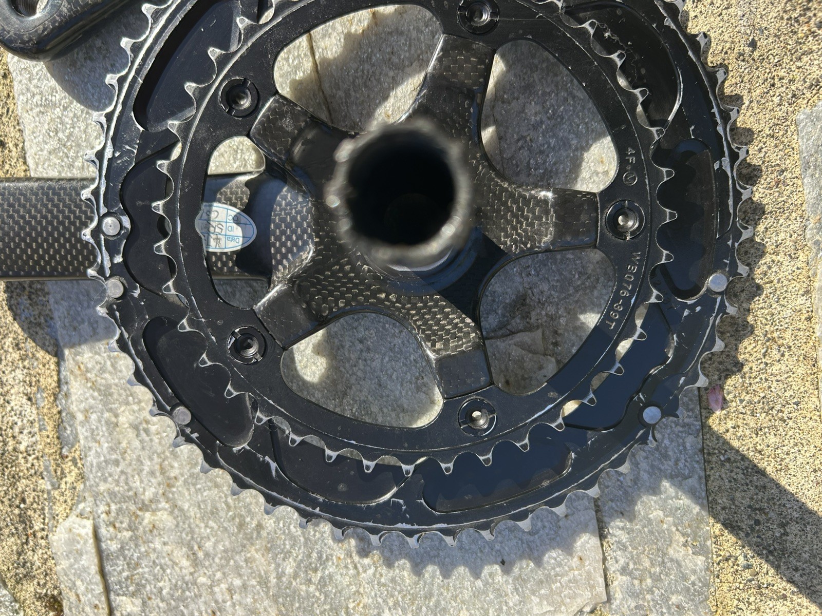 Parts only FSA K-FORCE CARBON CRANKSET DOUBLE 53-39 TOOTH 10 OR 9 SPEED 172.5MM