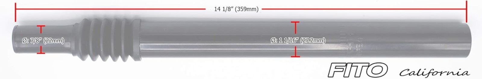 27.2mm x 350mm Bicycle Suspension Seatpost – Ideal for Mountain Bikes