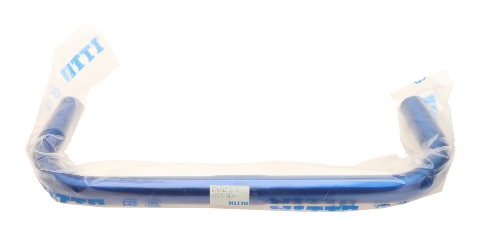 Nitto EAI B264AA Mini Bullhorn Handlebar Blue 25.4mm Clamp x 34cm Width NOS NEW
