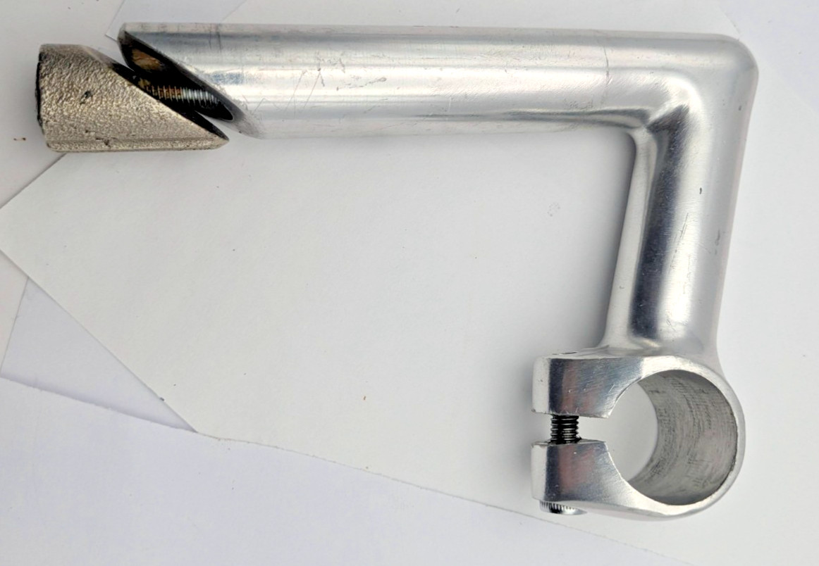 SR ROYAL FORGED QUILL STEM JAPAN 22.2 CLAMP 25.4MM 80MM SILVER ALUMINUM SAKAE