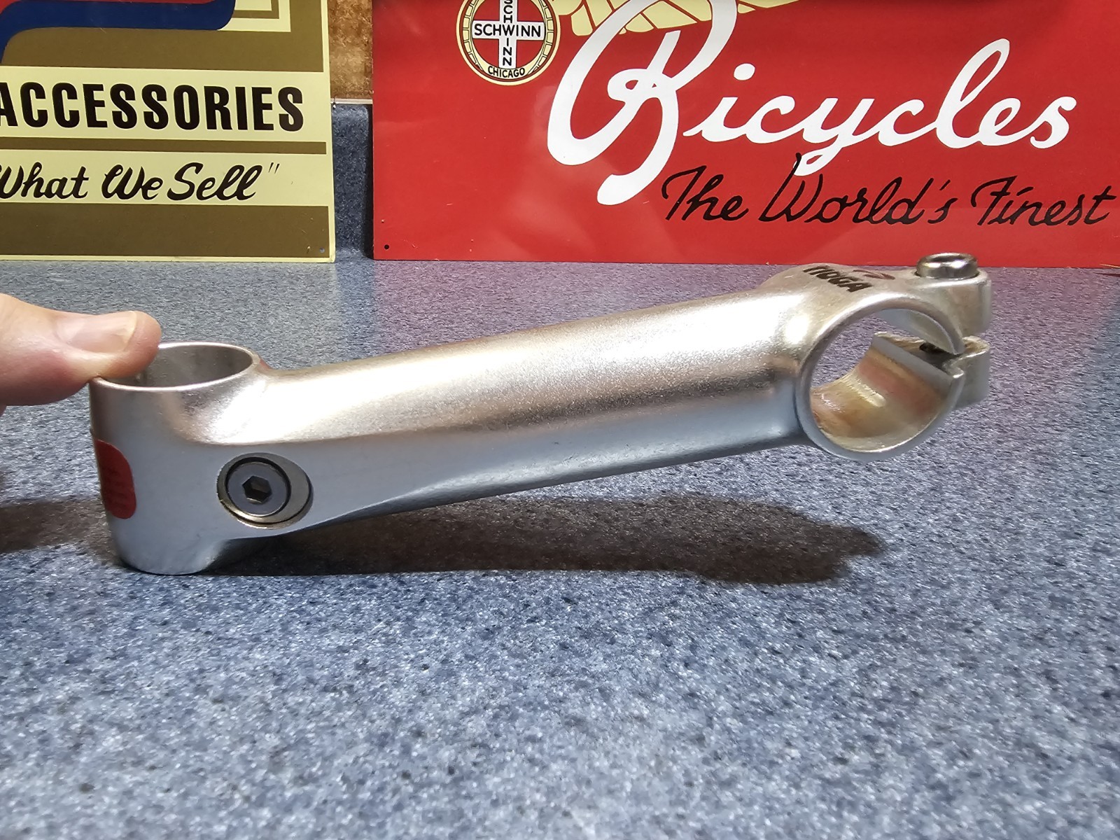 Tioga Alchemy Forged Aluminum Stem 135mm 1-1/8” 25.4mm Silver Vintage 90’s MTB