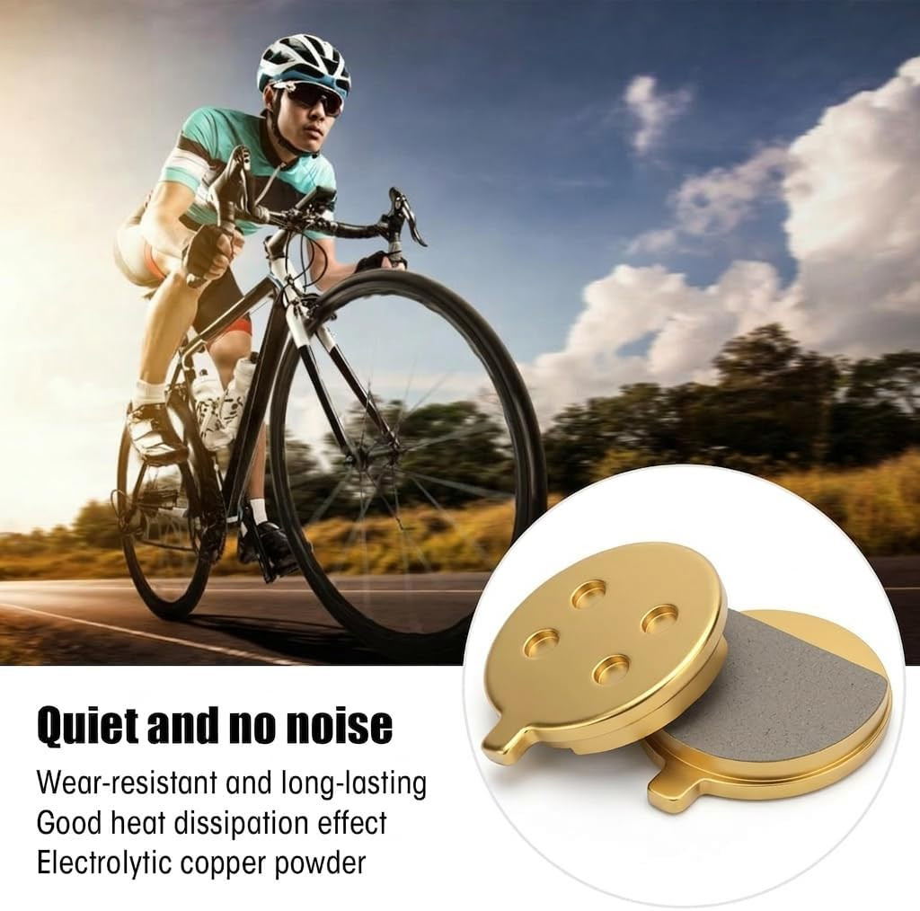 4 Premium Disc Brake Pads – 4 Pairs Full Metal Brake Pads for Electric Scooters,