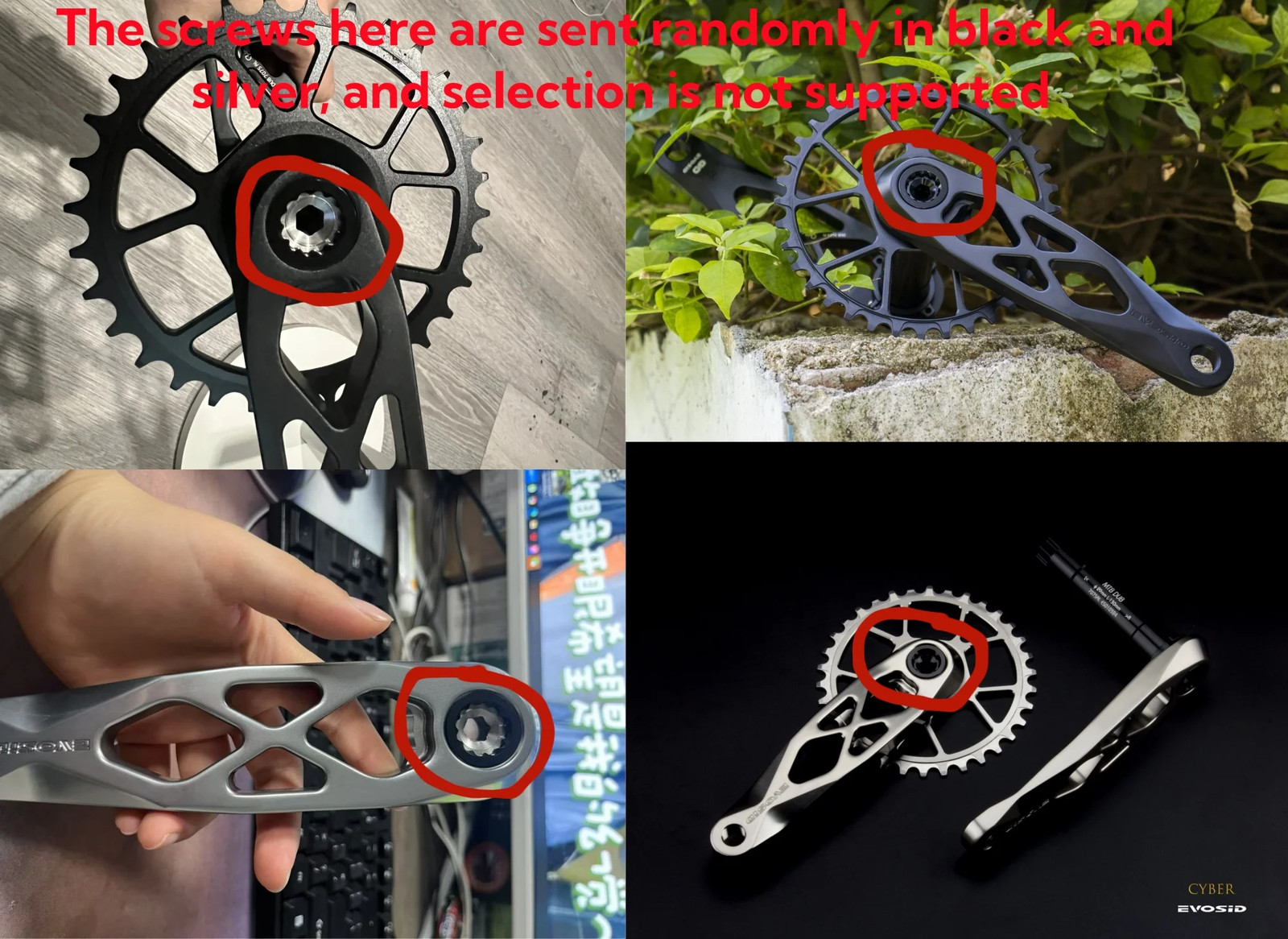 Ultralight AM MTB Bicycle Crankset 165/170/175mm Cranks Arms 3-nail Chainrings