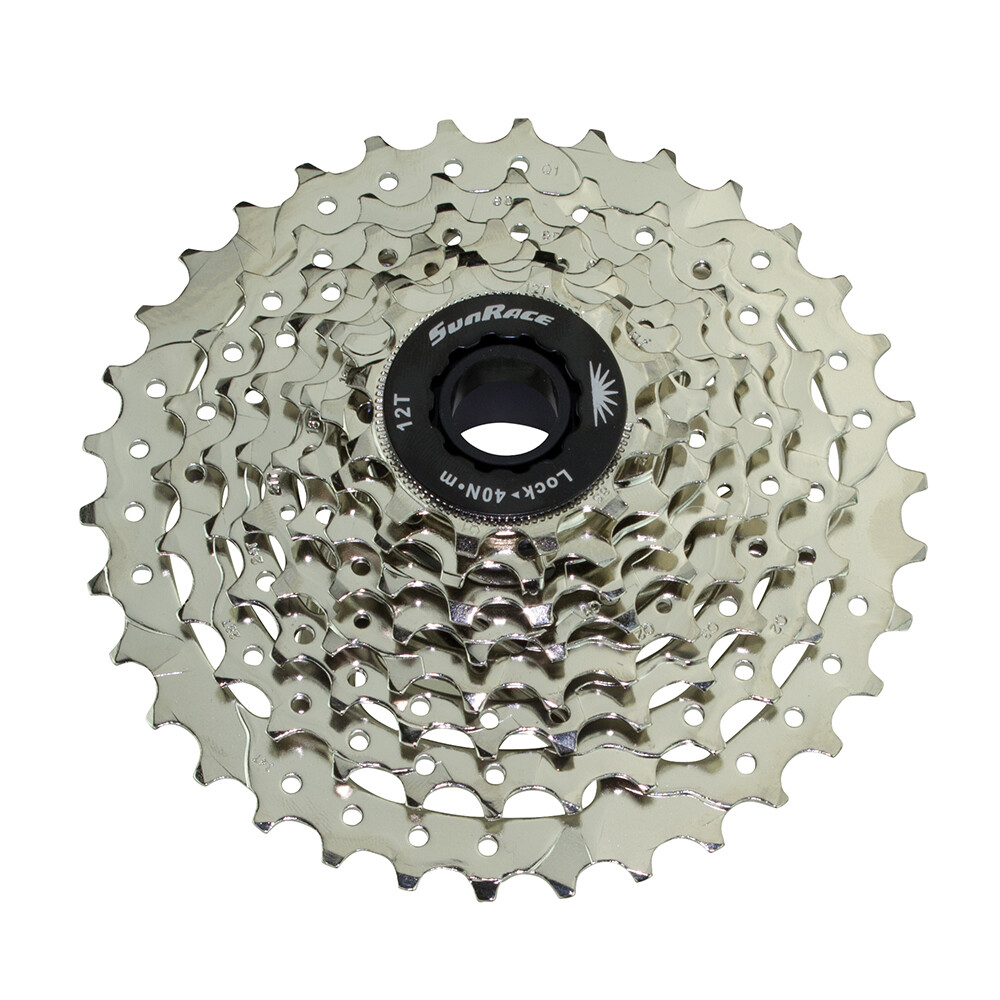 8 Speed Cassette 12/34T Index CSM66 Nickel Sun Race