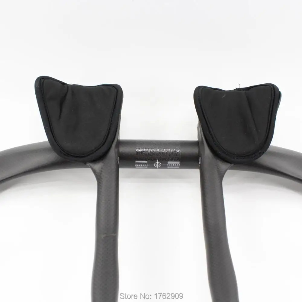 Road Bicycle Triathlon Matte Full Carbon Fibre Extended Rest Handlebar