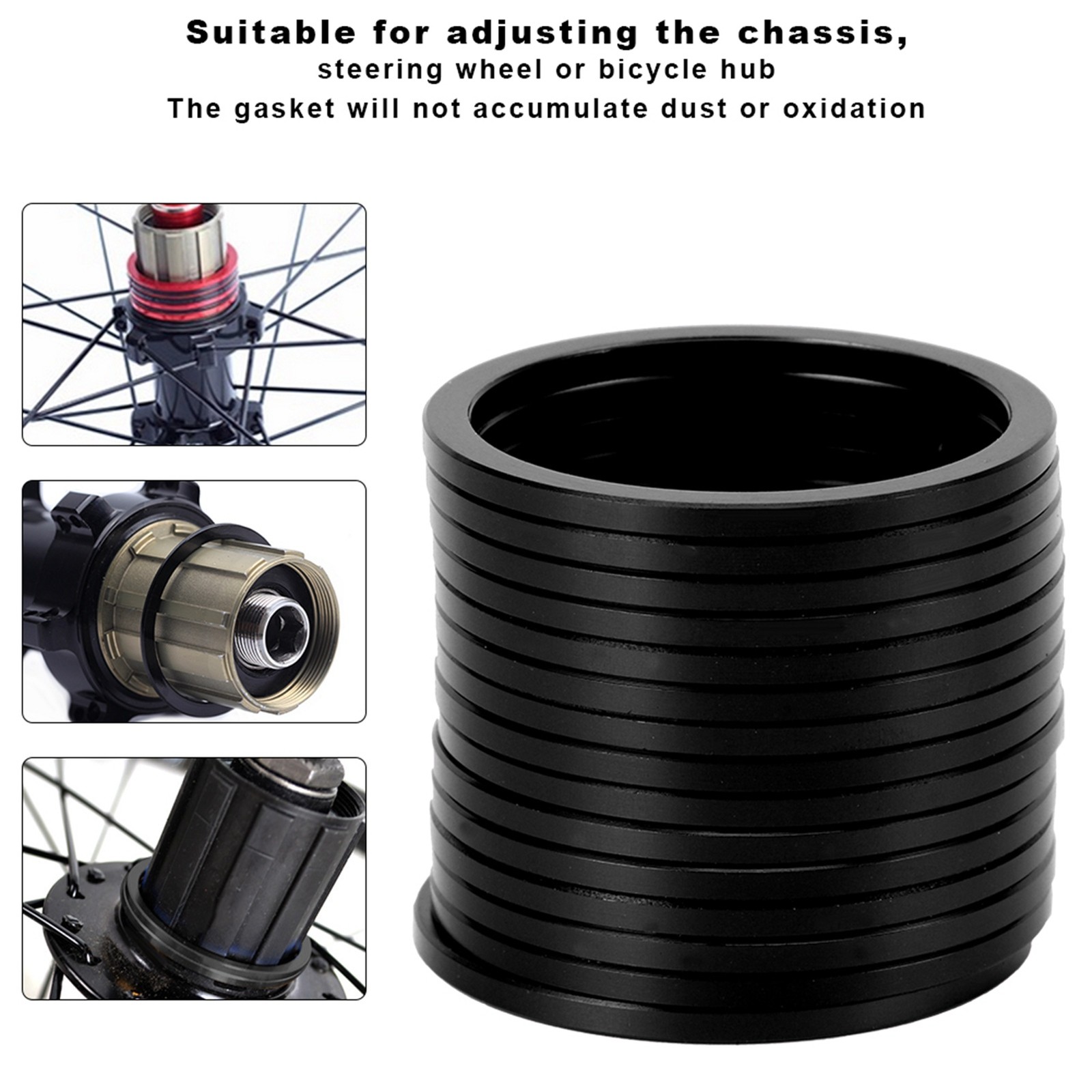 Aluminum Alloy Road Bike Bottom Bracket Gasket Bicycle Flywheel Hub Washer