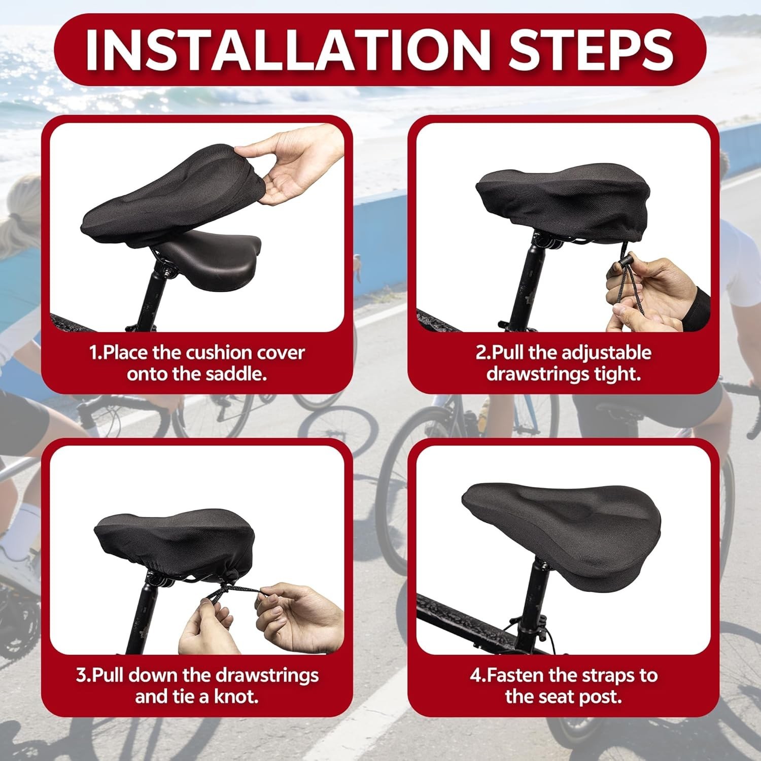 Breathable Anti-Slip Bike Seat Cover – Perfect for Indoor & Outdoor Cycling