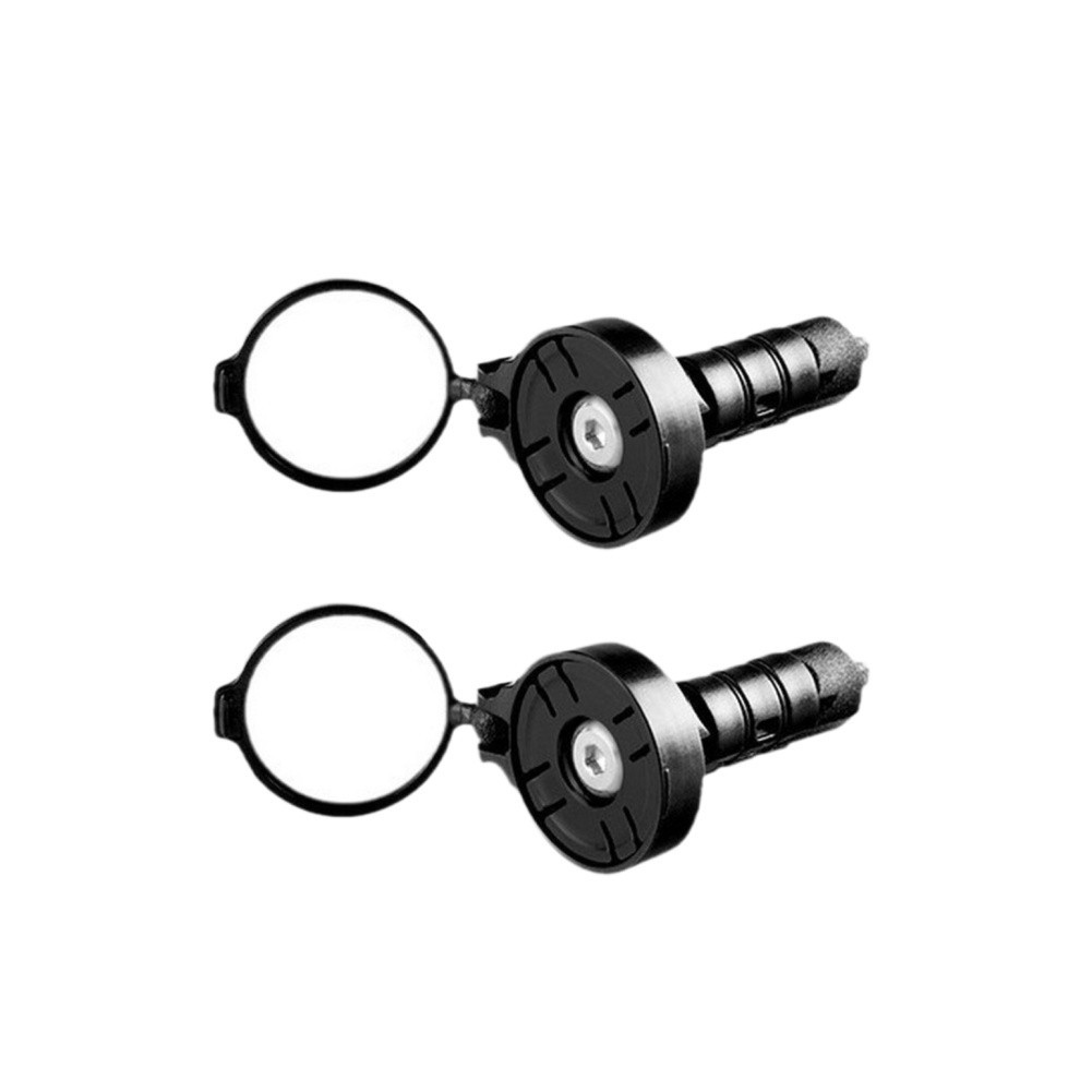 Clear Acrylic Bike Rearview Mirrors 2 Pcs 30mm Diameter 360 Degree Adjustment