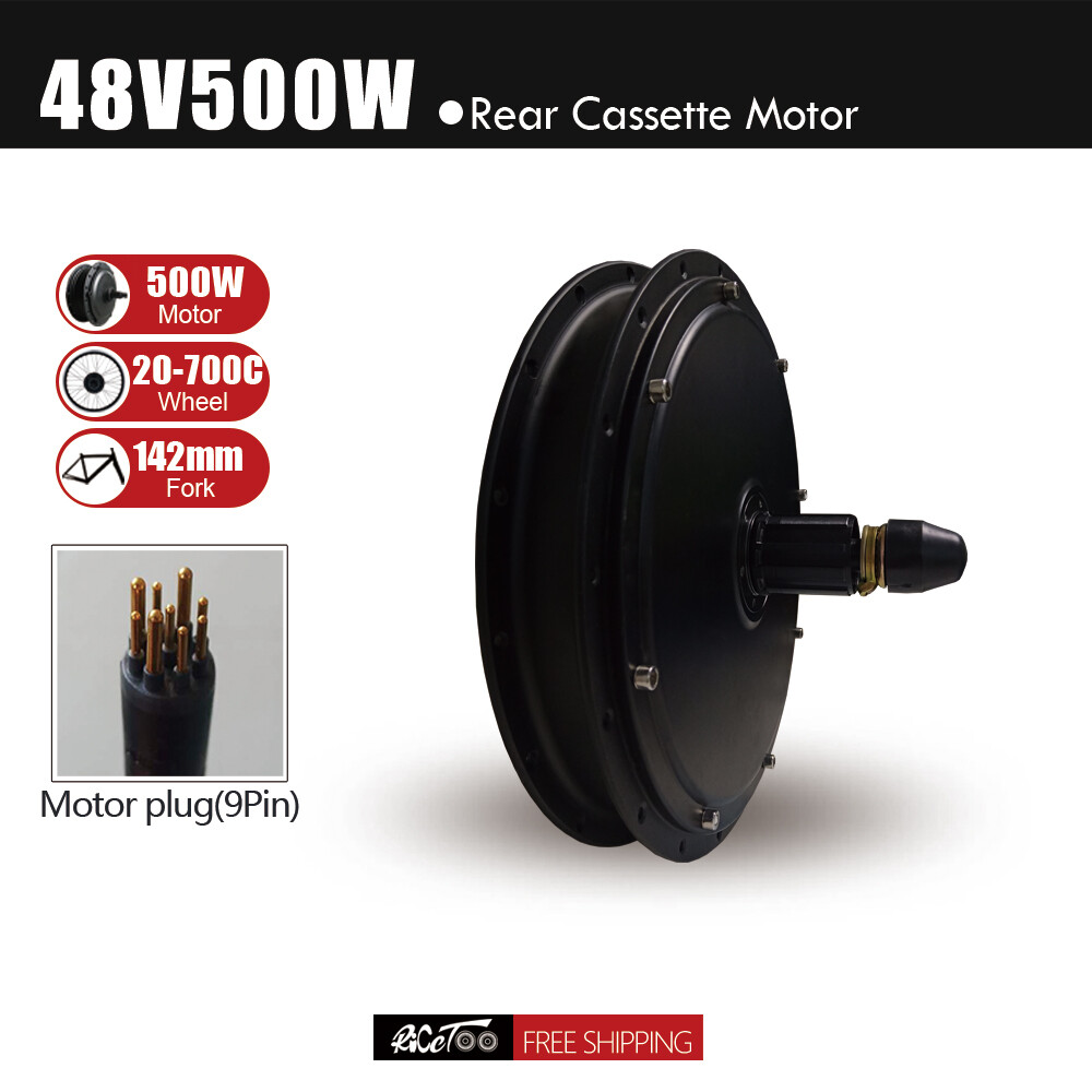 Electric Bike 36V 48V 500W Brushless DC Wheel Hub Motor Rotate Front Rear Motor