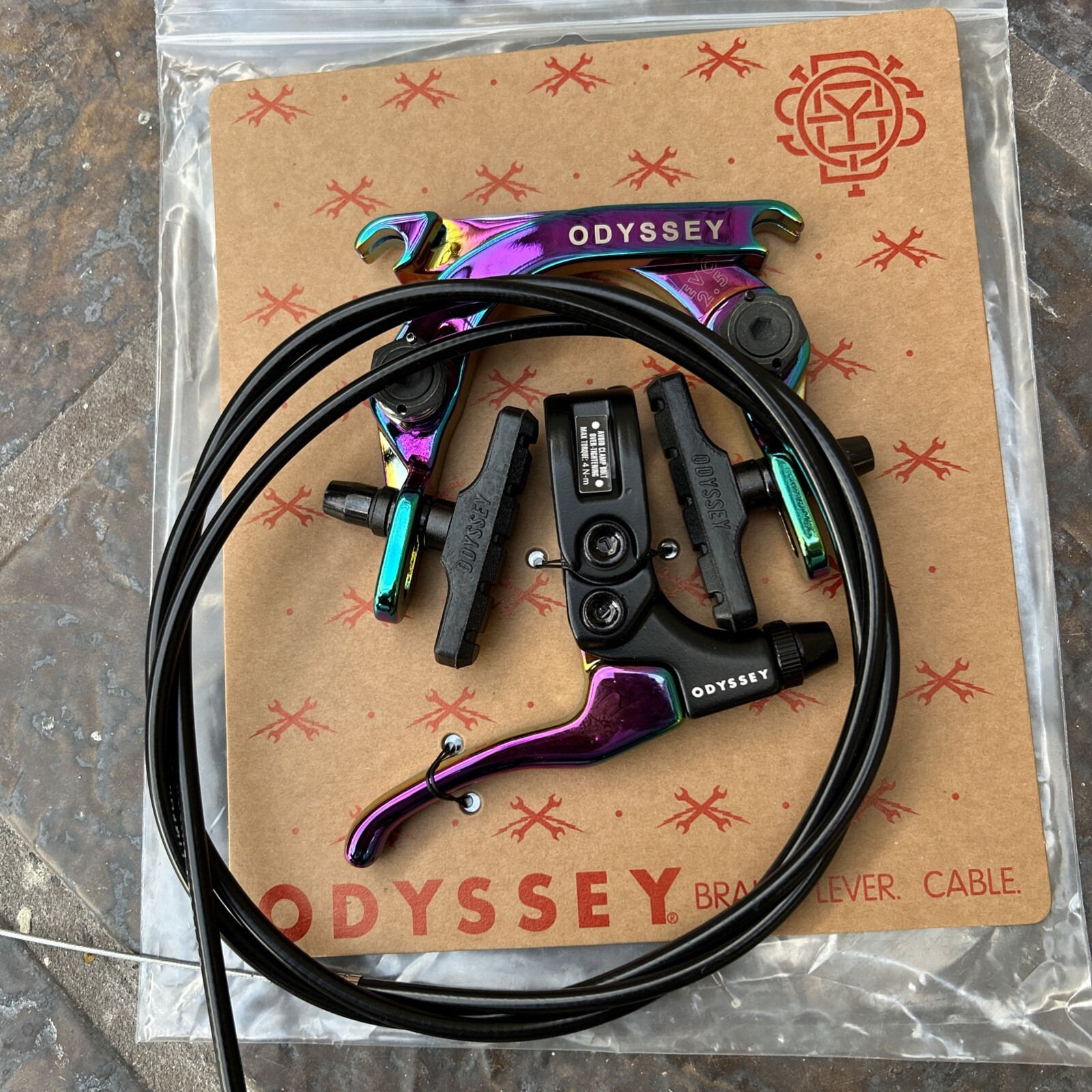 ODYSSEY BMX EVO 2.5 BICYCLE U-BRAKE KIT OIL SLICK JET FUEL LIMITED EDITION