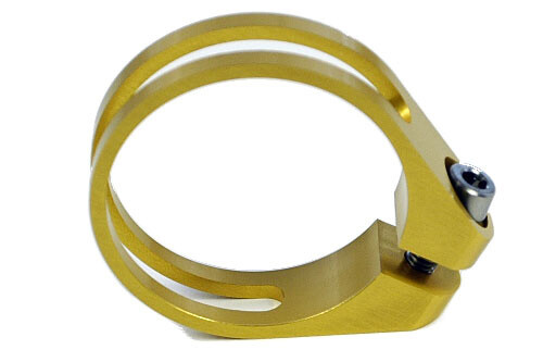 OMNI Racer WORLDS LIGHTEST Alloy Seatpost Clamp 8 grams- 31.8-32.0mm GOLD